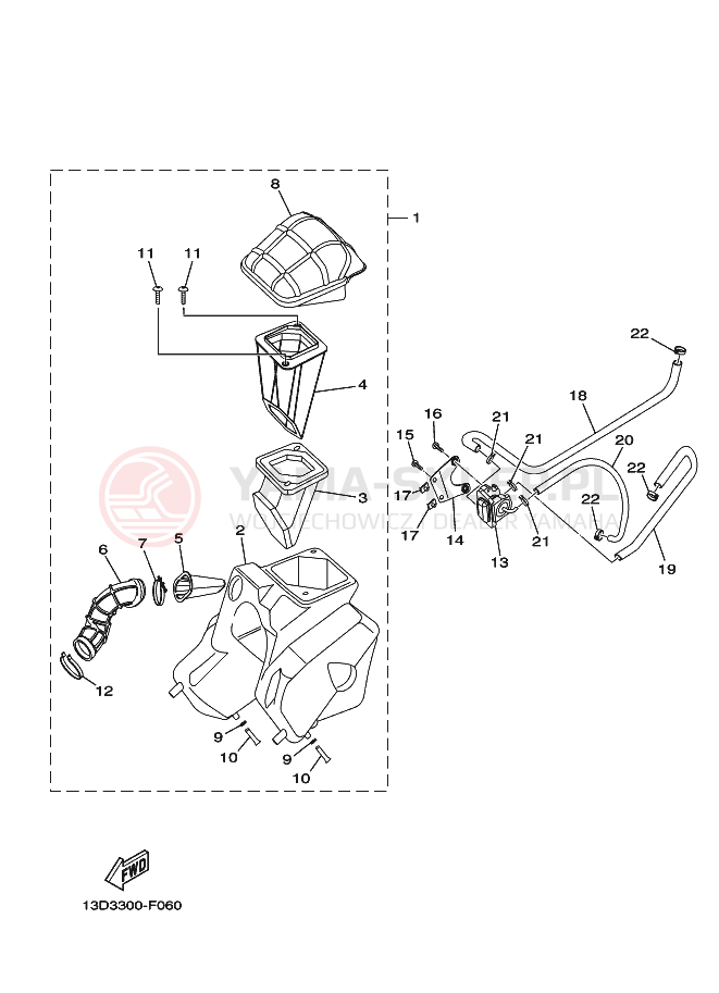 Schemat "Wtrysk paliwa" do Yamaha XT125X