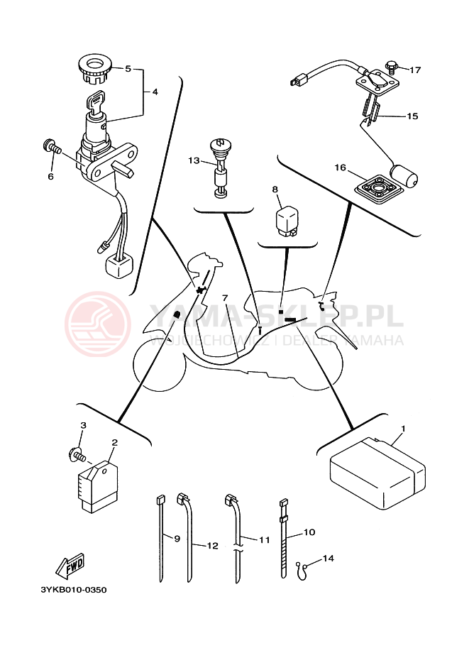 Schemat "układ elektryczny" do Yamaha YG50Z JOG Z