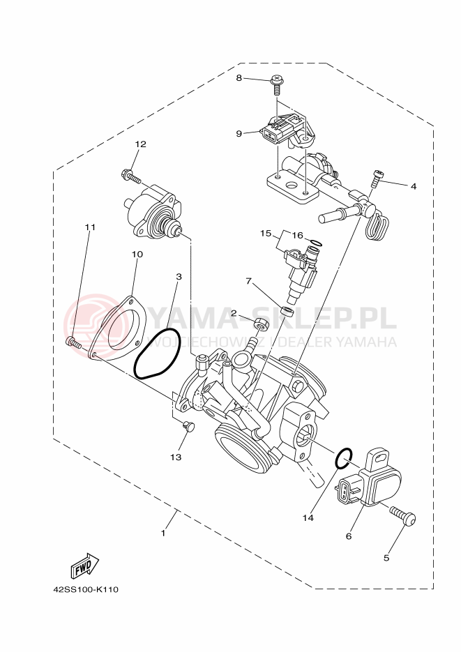 Schemat "Układ wtryskowy" do Yamaha RHINO 700 FI