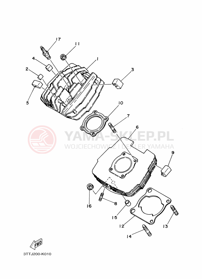 Schemat "cylinder" do Yamaha DT125