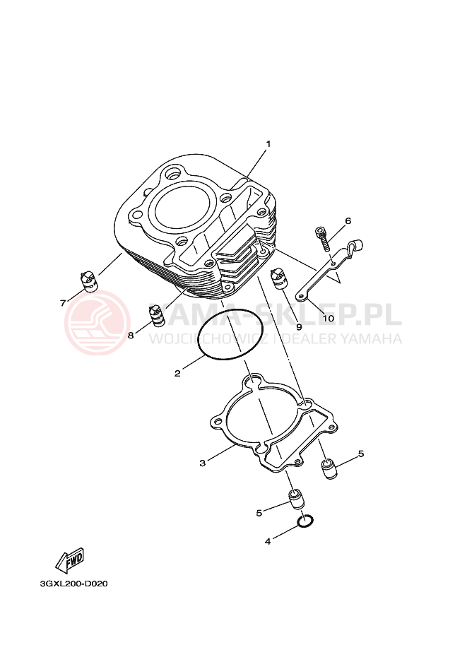 Schemat "cylinder" do Yamaha AG200F