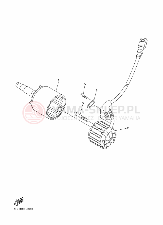 Schemat "alternator" do Yamaha FZ8 ABS