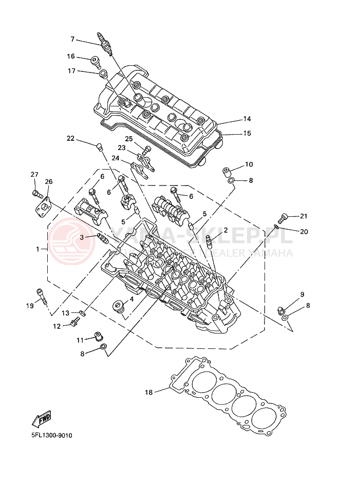 Schemat "cylinder" do Yamaha YZF-R7 R7