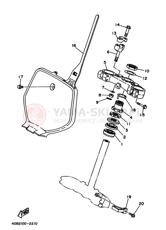Schemat "Półki zawieszenia" do Yamaha WR250Z WR250ZD