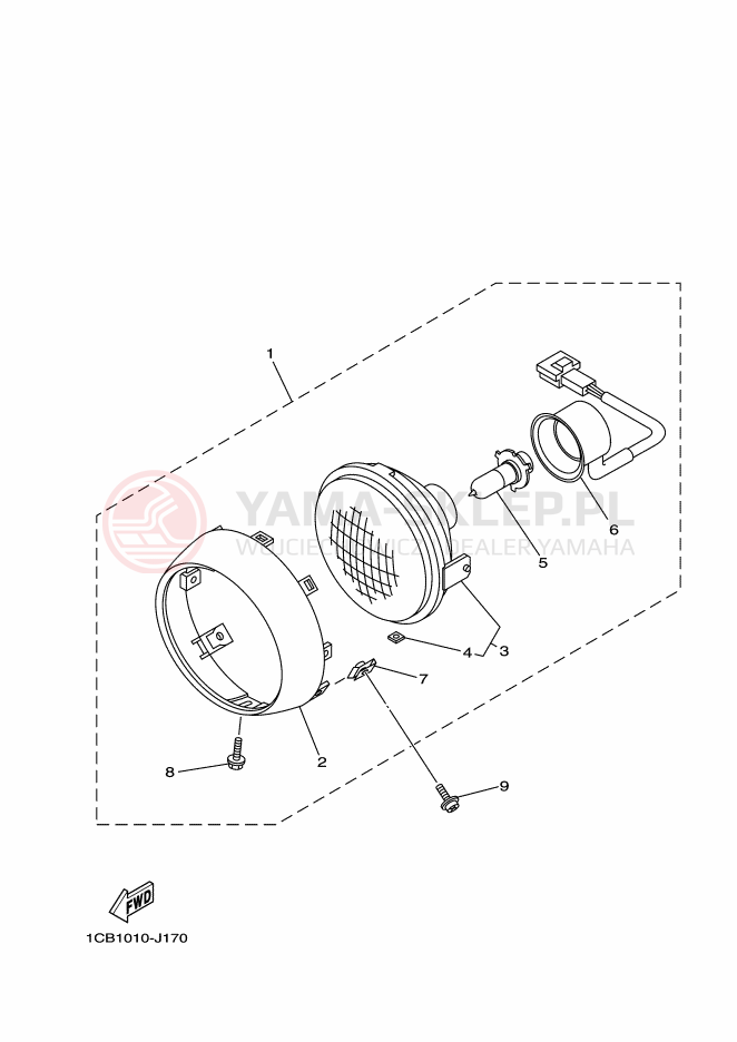 Schemat "Lampa przód" do Yamaha EC-03