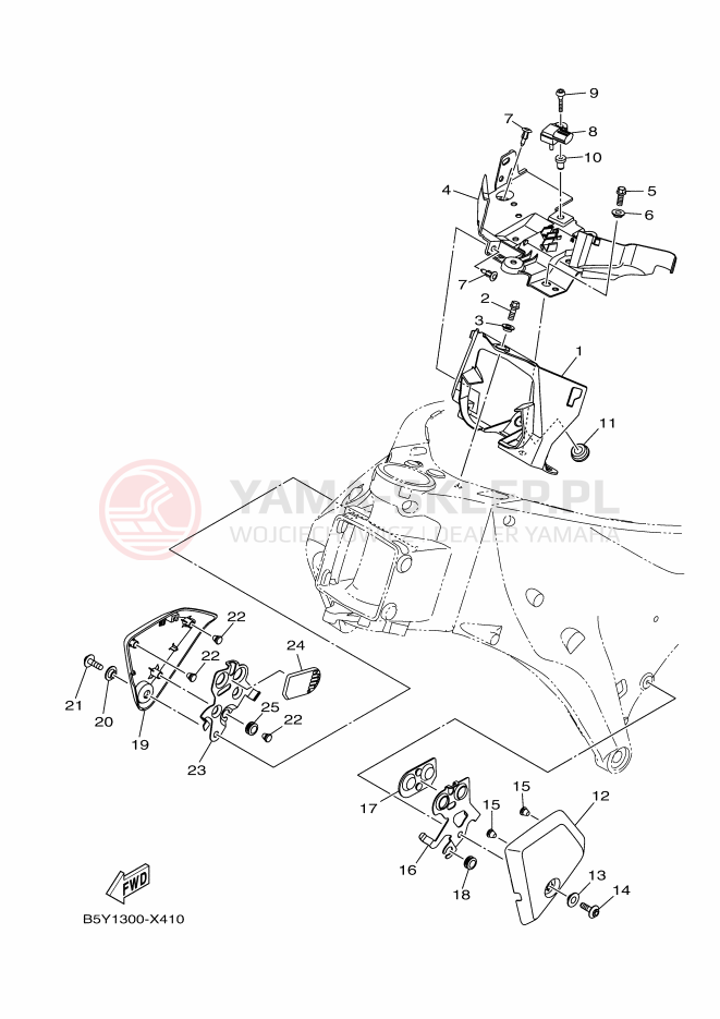 Schemat "elementy nadwozia" do Yamaha MT-10