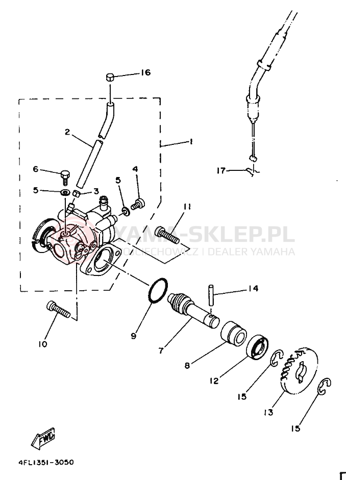 Schemat "Pompa olejowa" do Yamaha TZR125