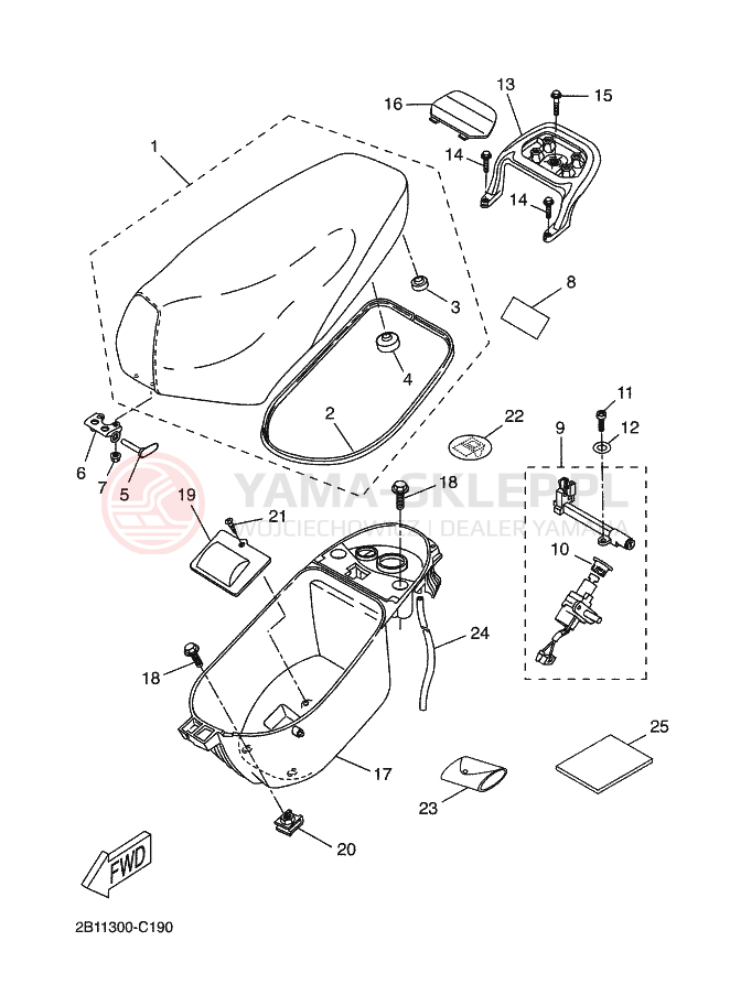 Schemat "siedzenie" do Yamaha BWS NEXT GENERATION
