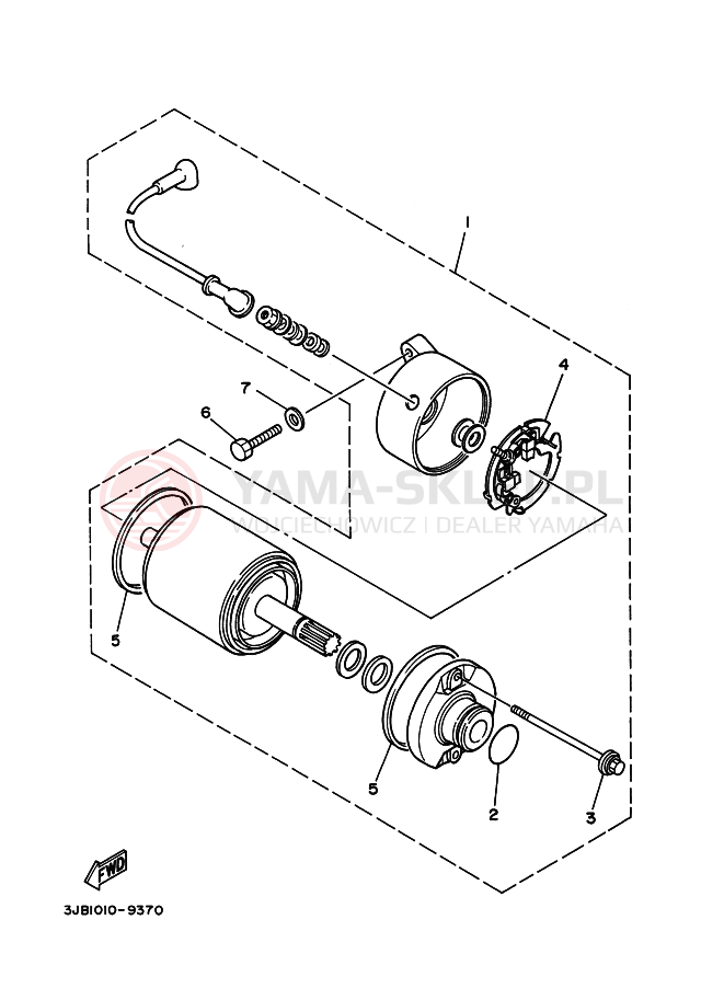 Schemat "rozrusznik" do Yamaha XV535S VIRAGO