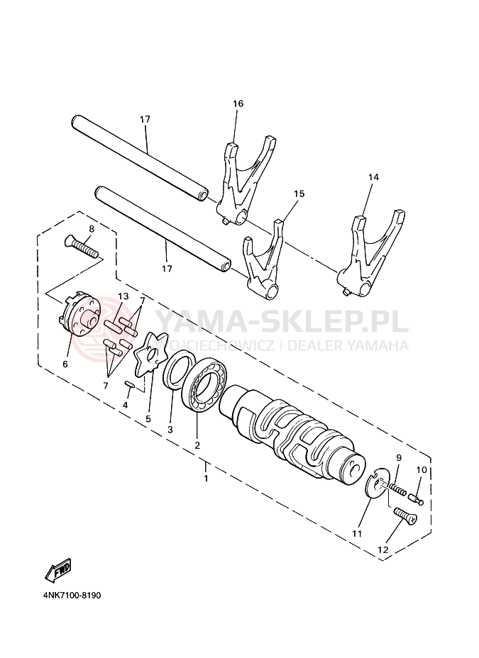 Schemat "Wodziki, automat" do Yamaha XVZ13TF ROYALSTAR VENTURE