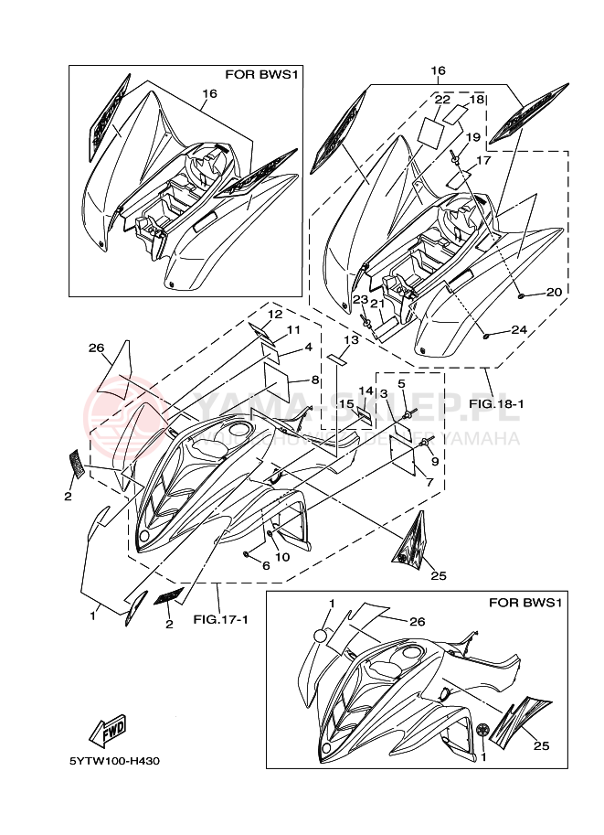 Schemat "naklejki" do Yamaha YFM350R
