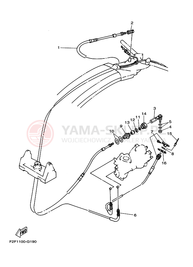 Schemat "Układ chlodzenia" do Yamaha SUPERJET
