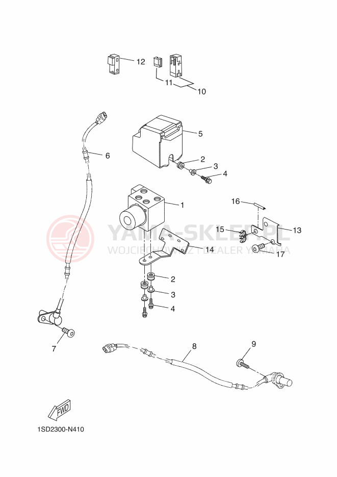 Schemat "układ elektryczny" do Yamaha X-MAX 400 ABS