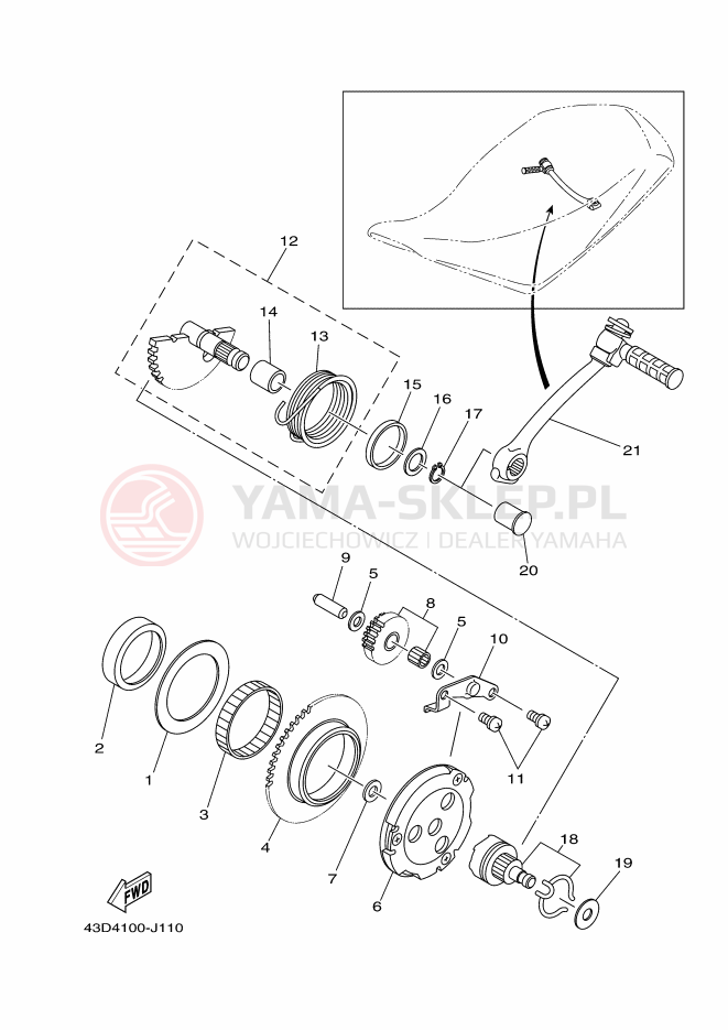 Schemat "rozrusznik" do Yamaha YFM90