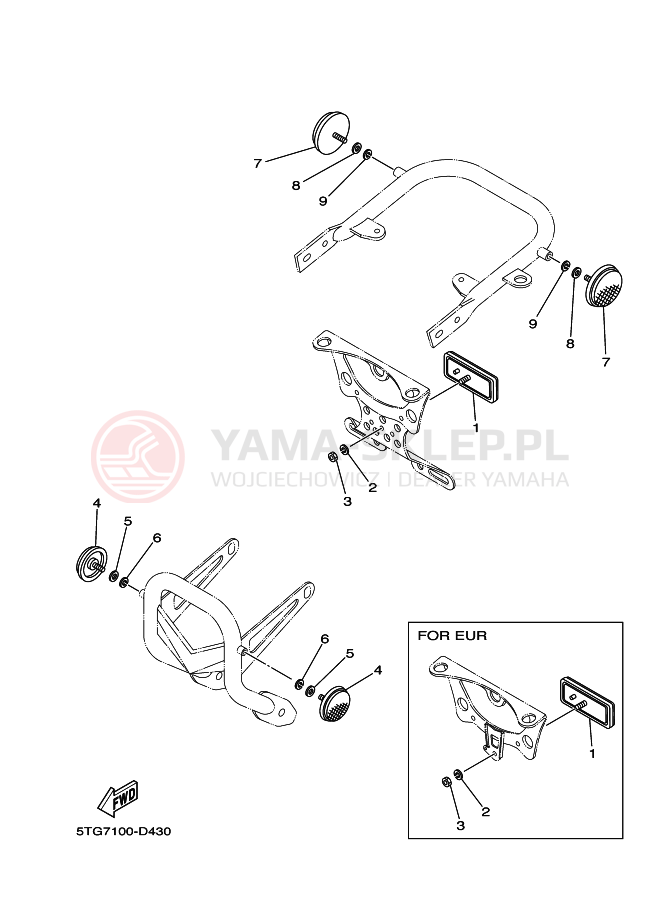 Schemat "układ elektryczny" do Yamaha YFZ450T