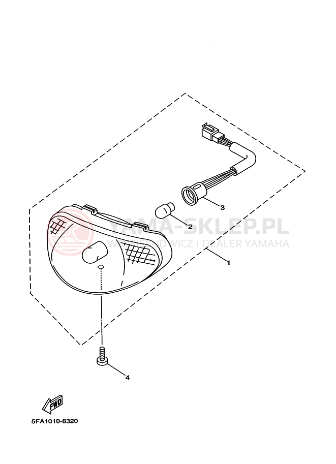 Schemat "Lampa przód" do Yamaha GRAND AXIS