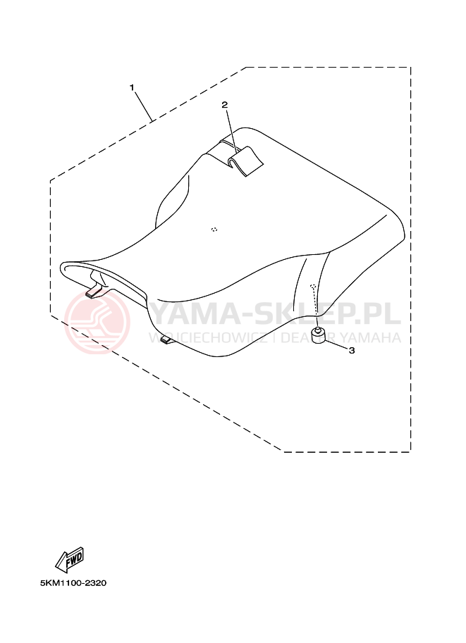 Schemat "siedzenie" do Yamaha GRIZZLY