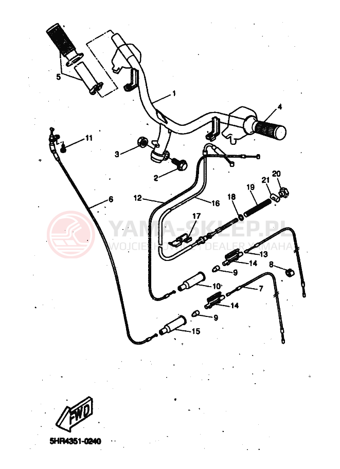 Schemat "HANDLE" do Yamaha BOOSTER NEXT GENERATION