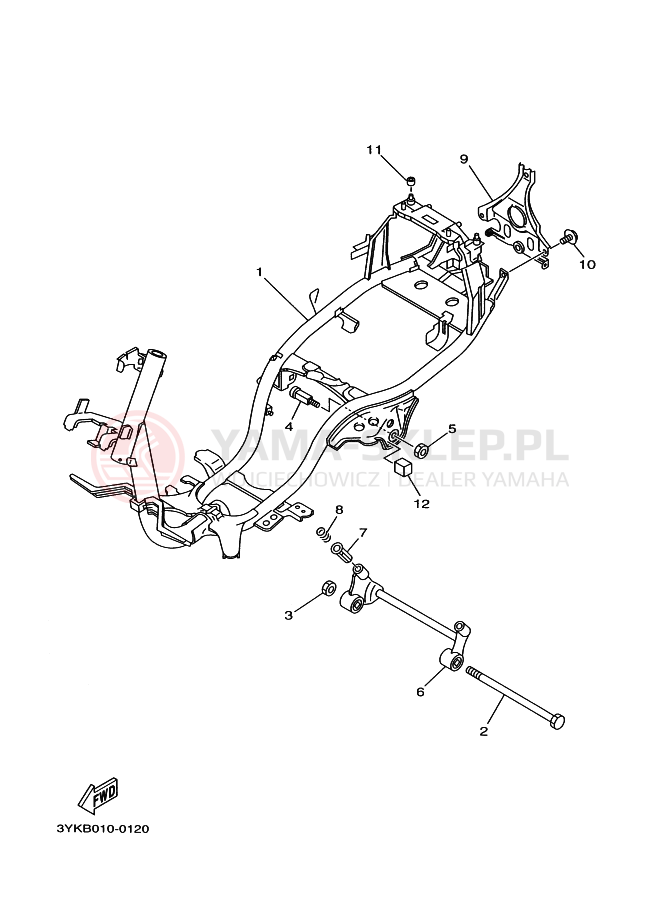 Schemat "rama" do Yamaha YG50Z JOG Z