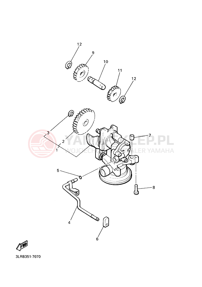 Schemat "Pompa olejowa" do Yamaha VMX12 VMAX