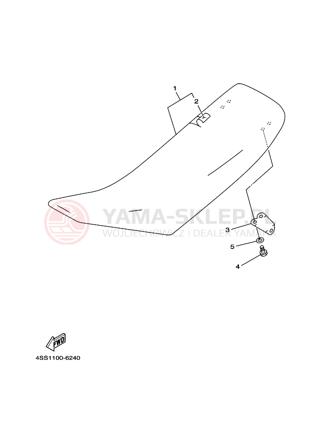 Schemat "siedzenie" do Yamaha YZ125