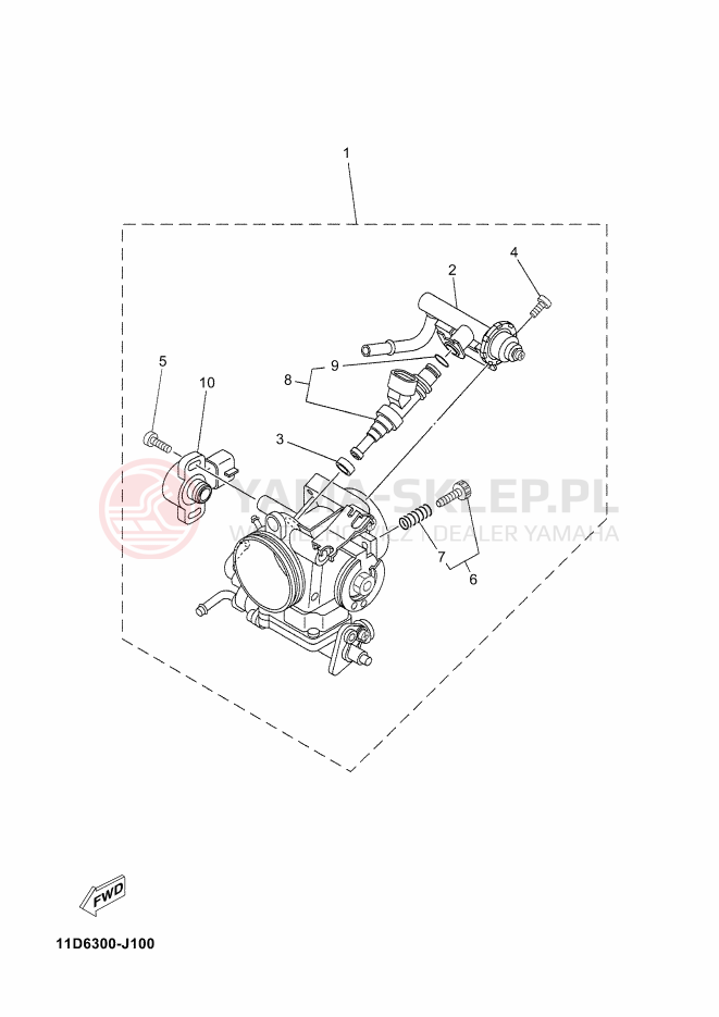Schemat "Wtrysk paliwa" do Yamaha XT660Z ABS