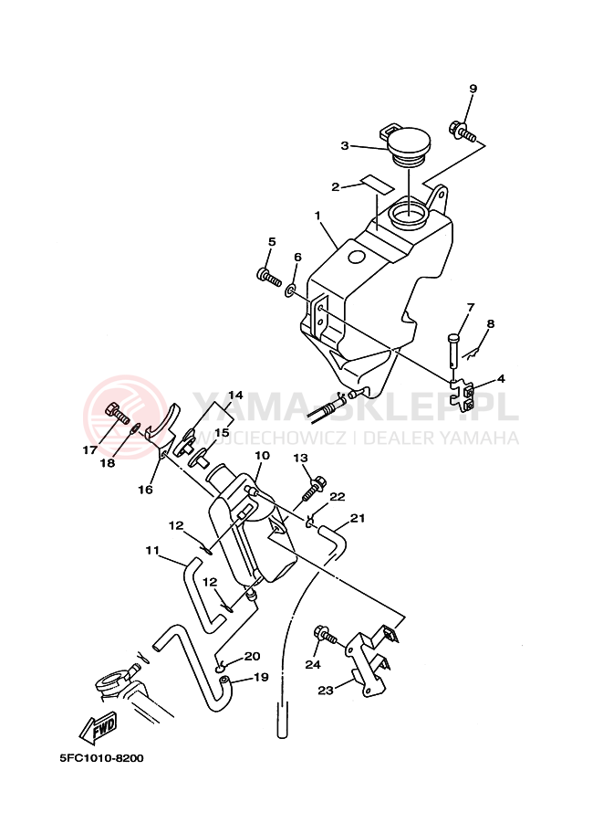 Schemat "Miska olejowa" do Yamaha RZ50