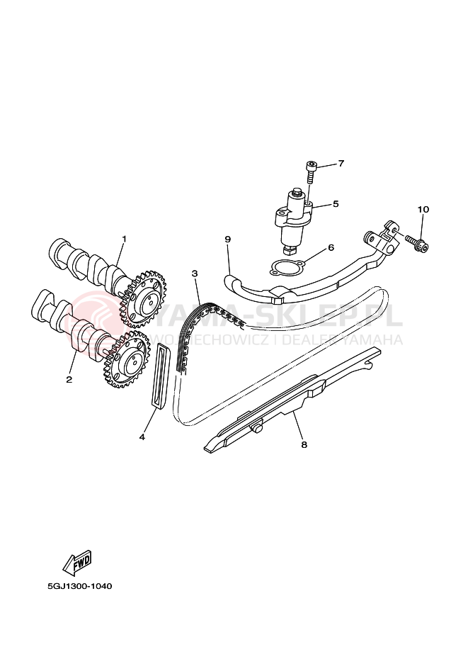 Schemat "Wałek rozrządu" do Yamaha TMAX