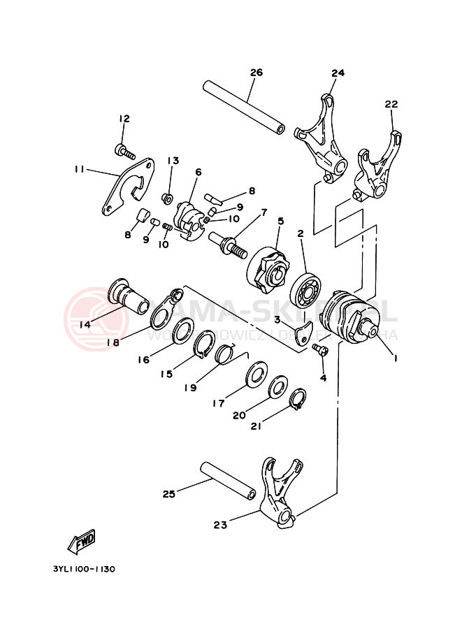 Schemat "Wodziki, automat" do Yamaha TZR250SPR