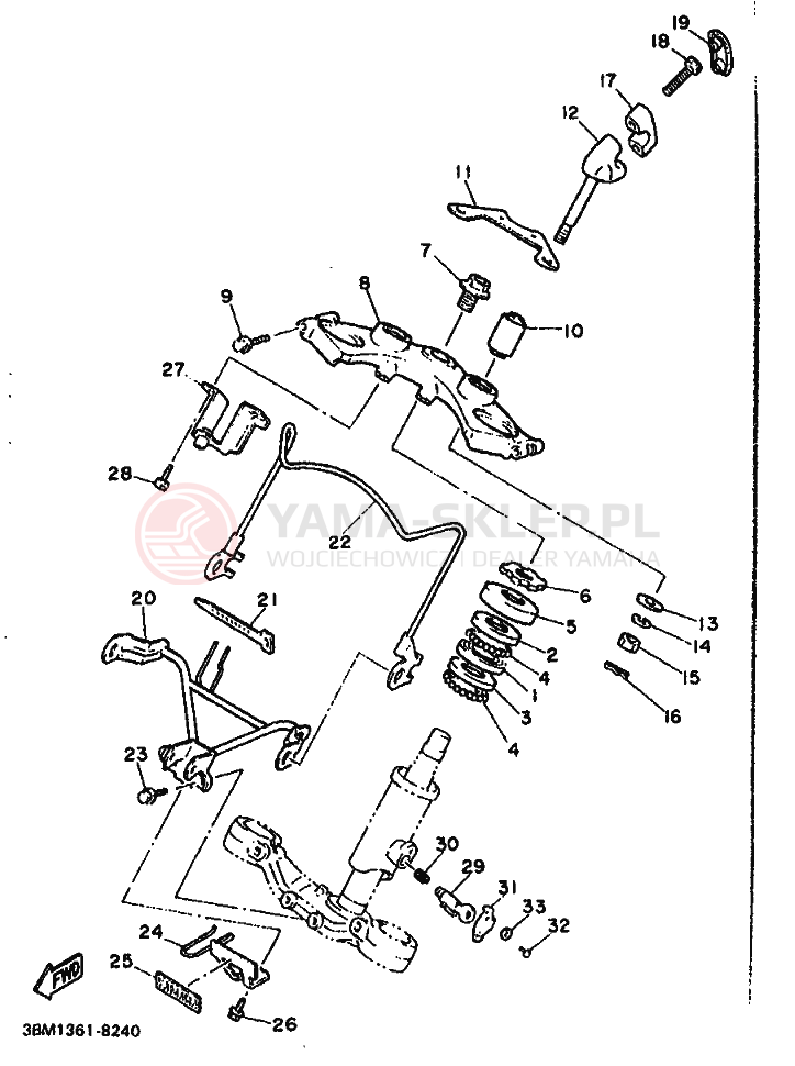 Schemat "Półki zawieszenia" do Yamaha XV535 VIRAGO