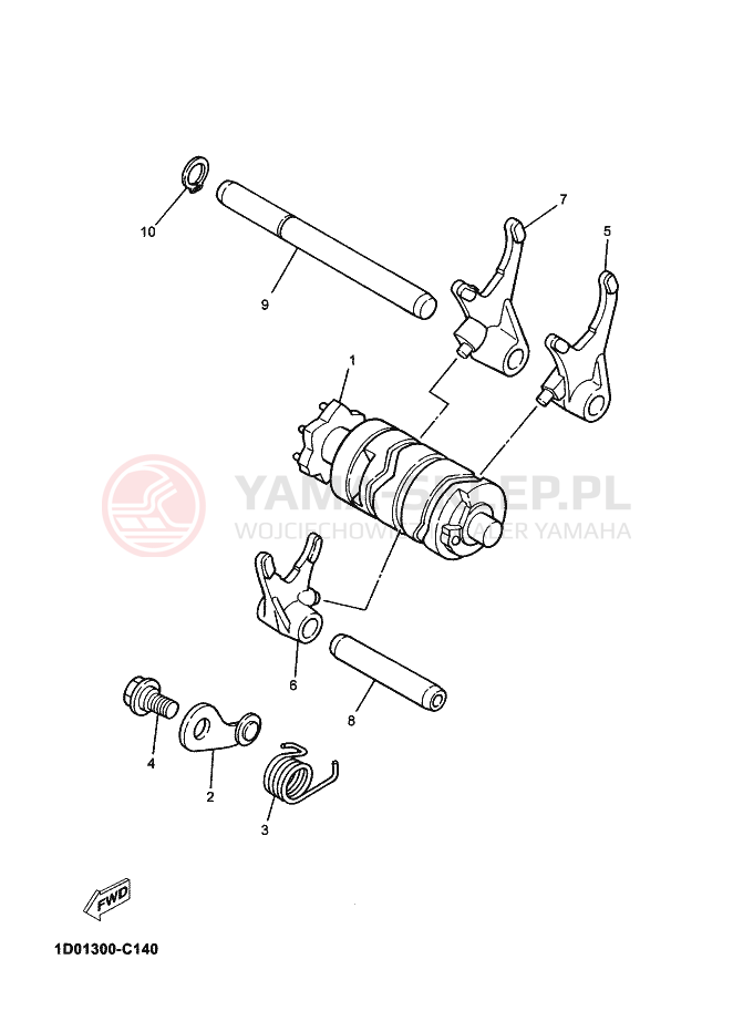Schemat "Wodziki, automat" do Yamaha DT125X DT 125 SM