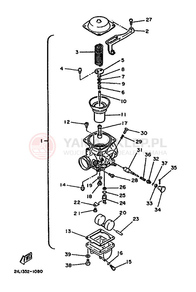 Schemat "Gaźnik" do Yamaha SR250