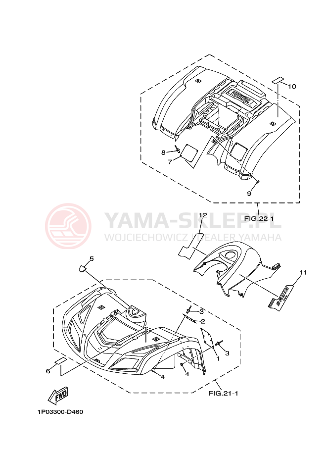 Schemat "naklejki" do Yamaha BEAR TRACKER