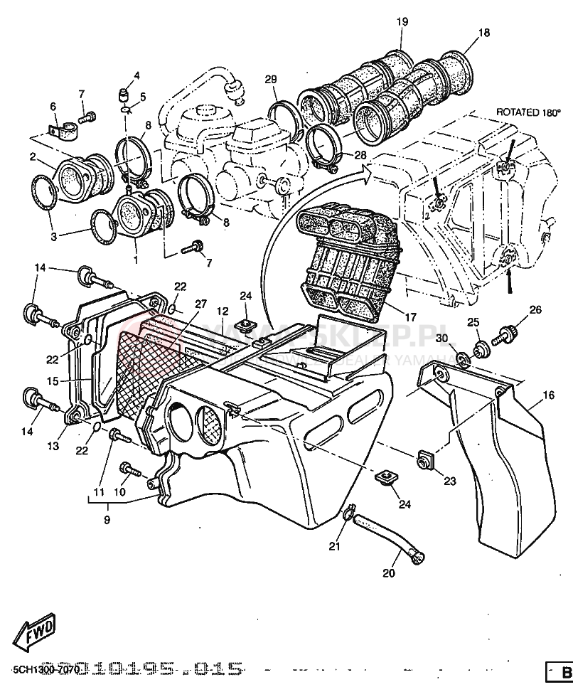 Schemat "Wtrysk paliwa" do Yamaha TT600R