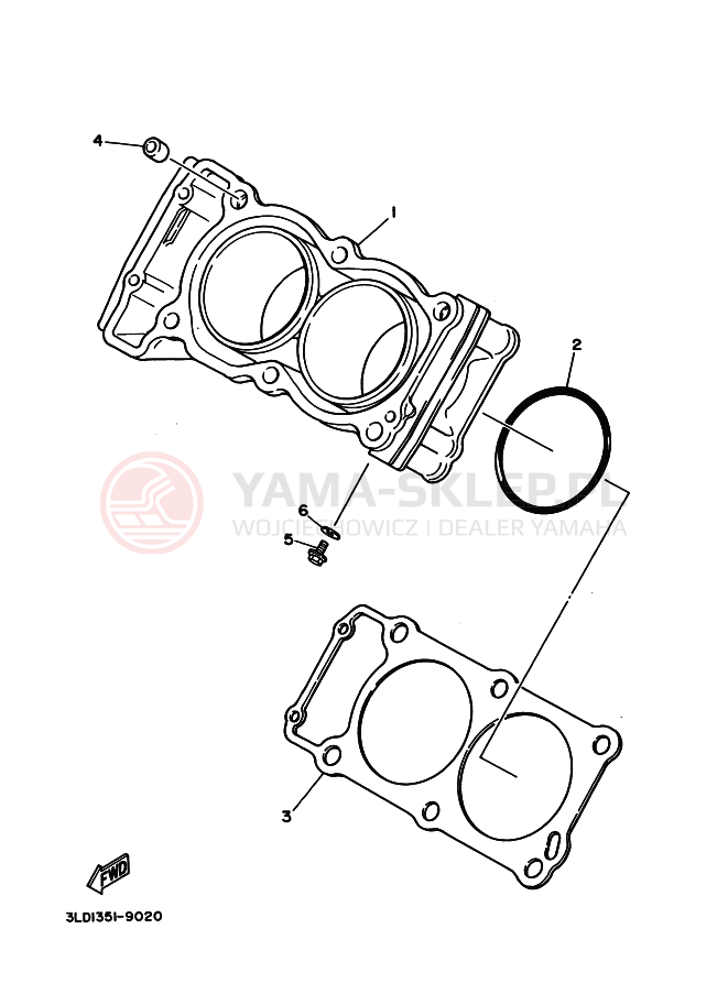 Schemat "cylinder" do Yamaha XTZ750 SUPERTENERE