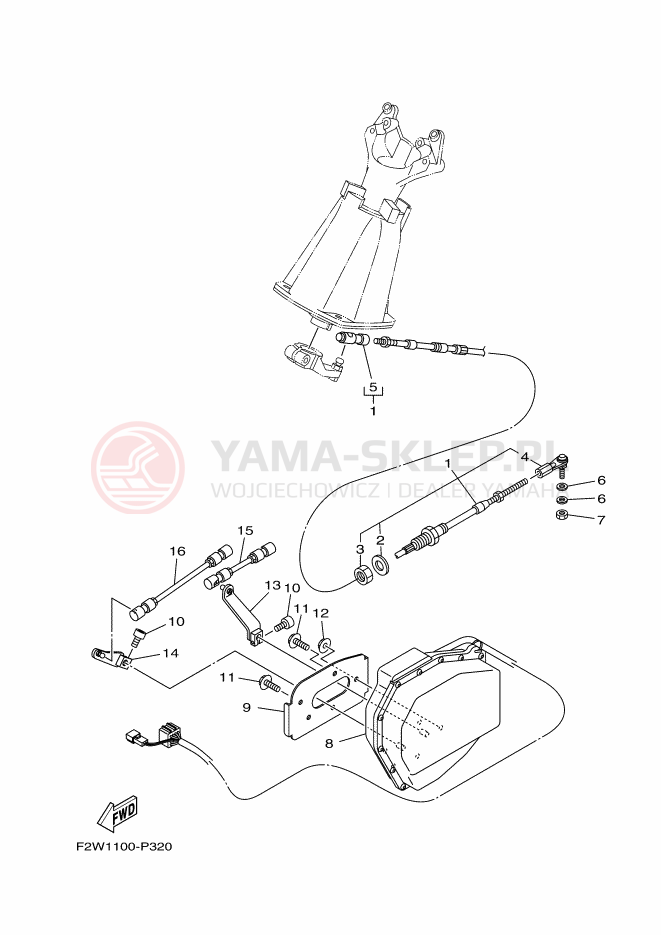 Schemat "Układ chlodzenia" do Yamaha GP1800