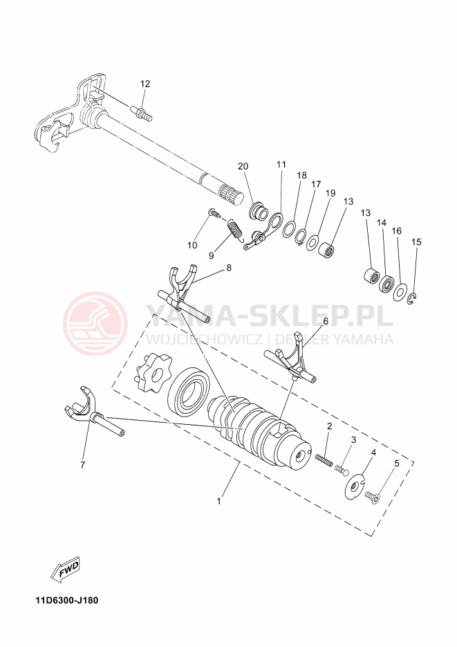 Schemat "Wodziki, automat" do Yamaha XT660Z ABS