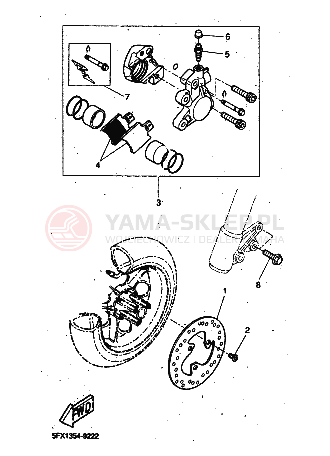 Schemat "TARCZA HAMULCOWA" do Yamaha BOOSTER NEXT GENERATION