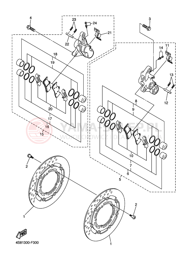 Schemat "Koło przód" do Yamaha FZ6