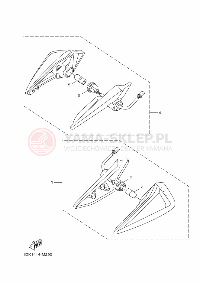 Schemat "kierunkowskazy" do Yamaha MAJESTY S