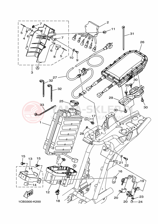 Schemat "układ elektryczny" do Yamaha EC-03