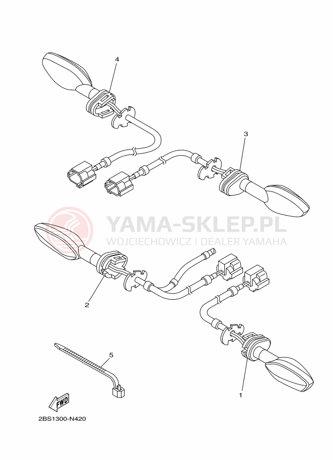 Schemat "kierunkowskazy" do Yamaha XT1200Z SUPER TÉNÉRÉ ABS