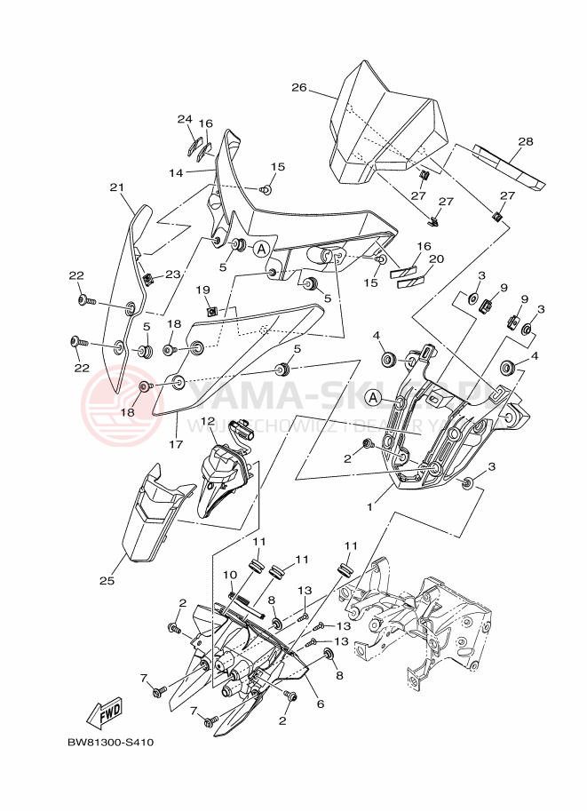 Schemat "POKRYWA SILNIKA 2" do Yamaha MT-10 SP