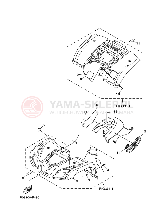 Schemat "naklejki" do Yamaha BIG BEAR