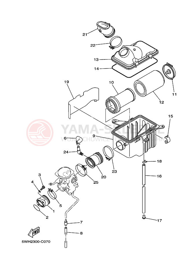 Schemat "Wtrysk paliwa" do Yamaha BRUIN 2WD