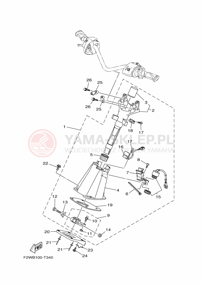 Schemat "Półki zawieszenia" do Yamaha GP1800R SVHO