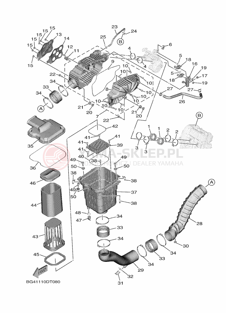 Schemat "Wtrysk paliwa" do Yamaha X2 R-SPEC SE