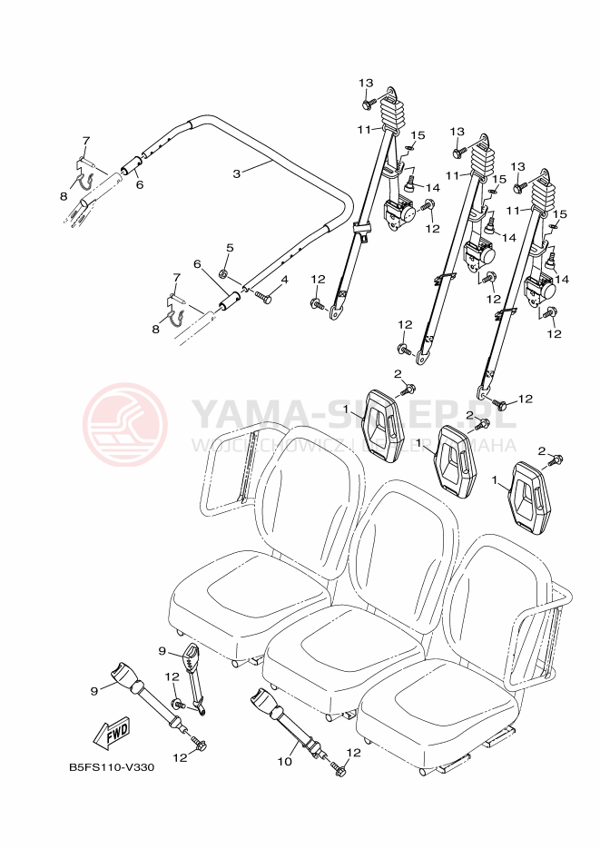 Schemat "siedzenie" do Yamaha VIKING EPS