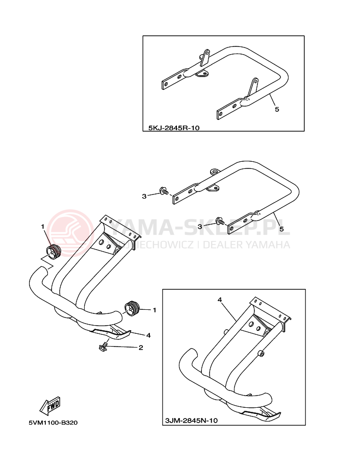 Schemat "RAMIĘ STERUJĄCE" do Yamaha BLASTER