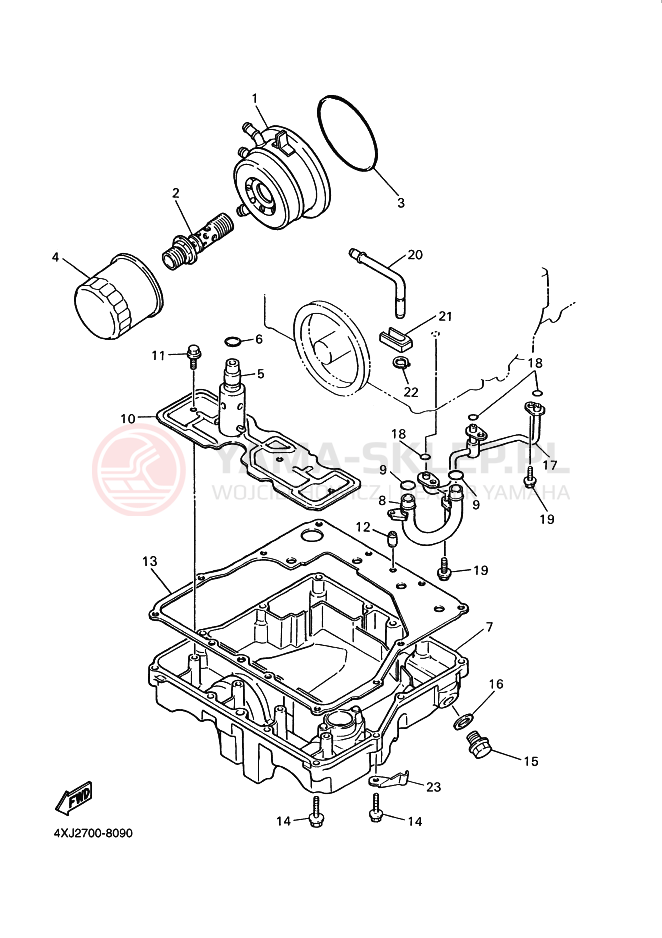 Schemat "Filtr oleju" do Yamaha YZF1000R THUNDERACE